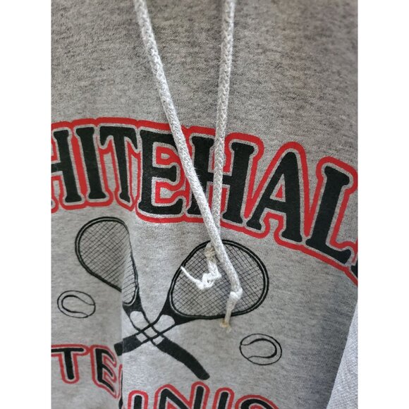 Whitehall Tennis Hoodie Grey Youth L Large Kangaroo Pockets Some Distress - Picture 3 of 11